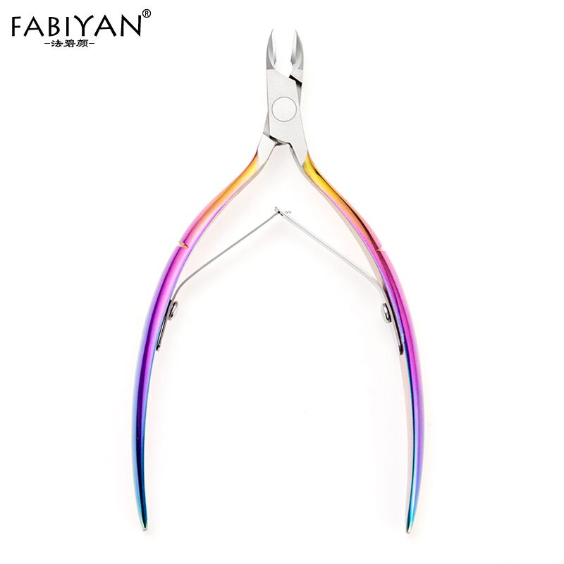 Nail Art Rainbow - Pince à cuticules en acier inoxydable,