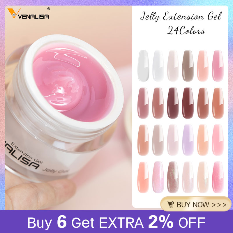Nail Art Lotso - VENALISA 50ml Gelée Transparente Rose Nude