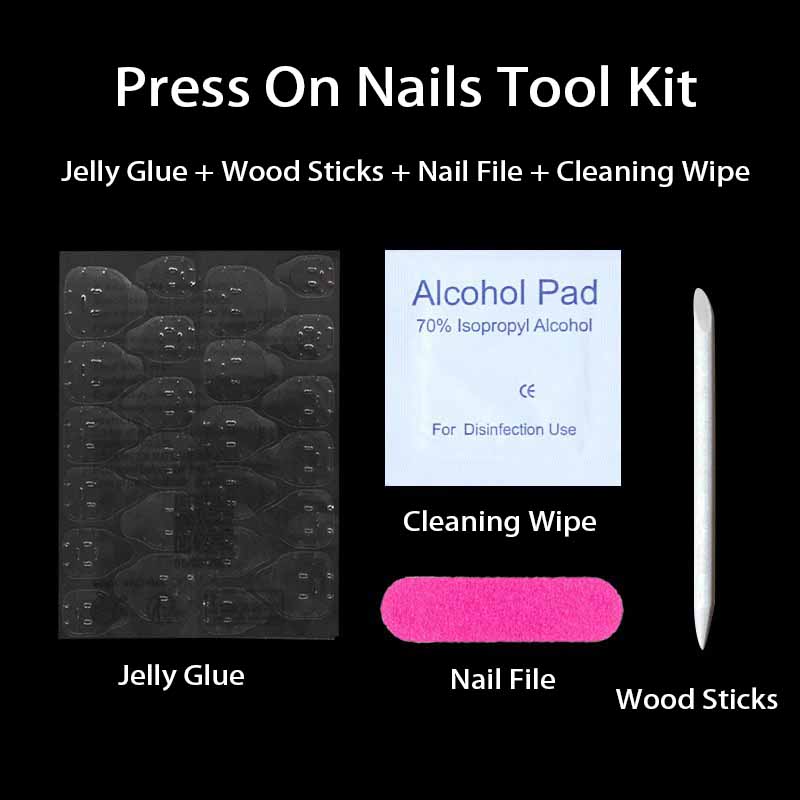 Nail Art Jelly - Onglets adhésifs pour les ongles, colle