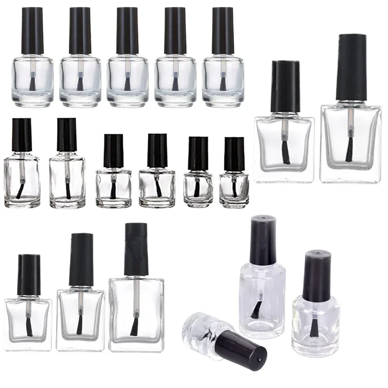 Nail Fan Brush - Mini bouteilles vides de vernis à