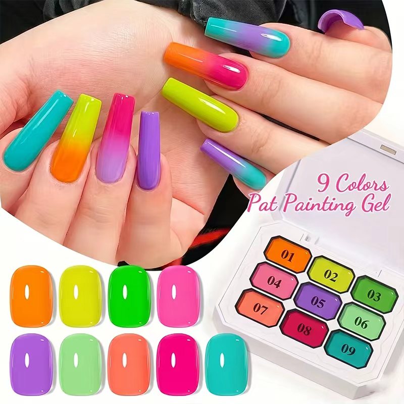 Nail Art Rainbow - Ensemble de gel à ongles néon