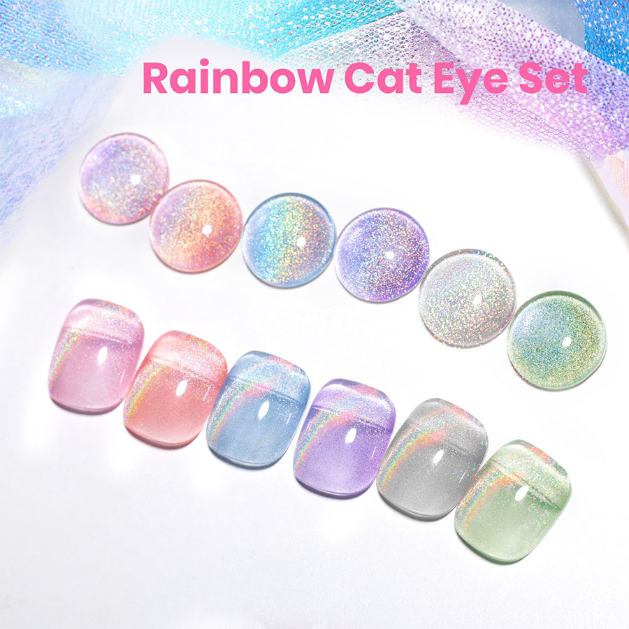 Nail Art Rainbow - QAZIXU 1/6 Pièces Kit de Vernis