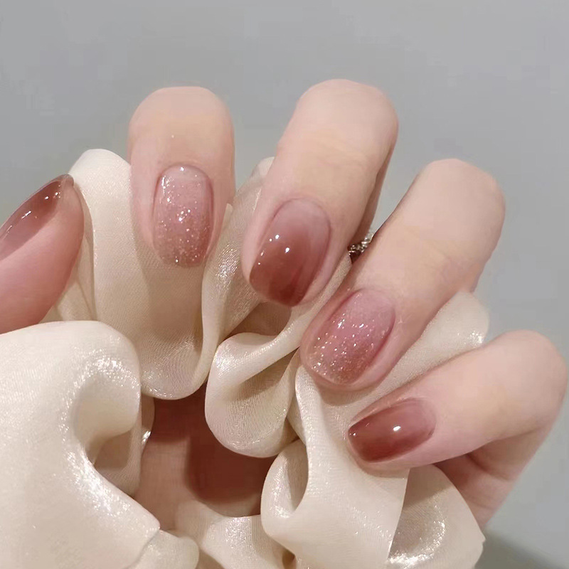 Nail Art Wedding - Faux Ongles à Pression Rose Vif
