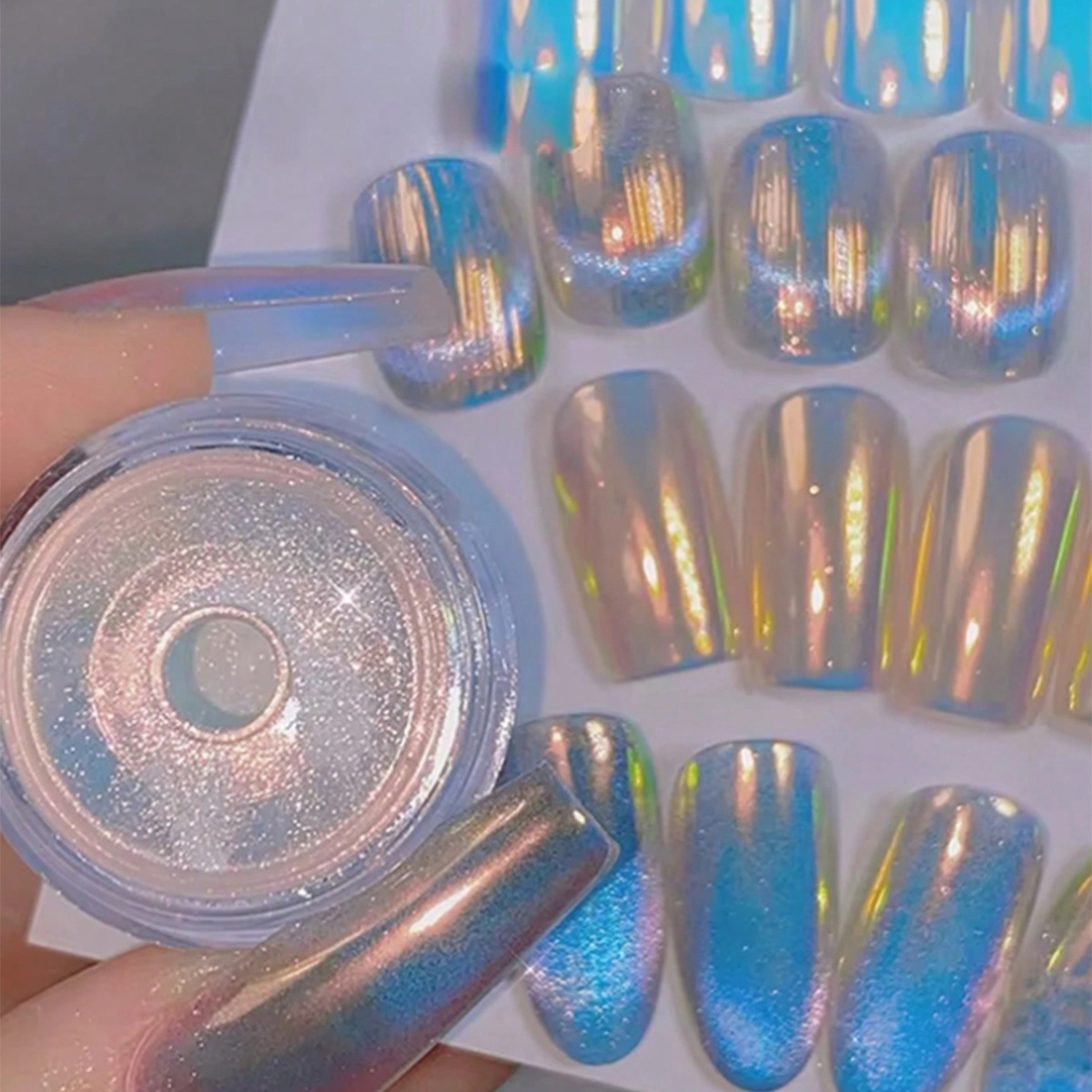 Nail Glitter Chrome - Poudre à ongles effet chrome couleur