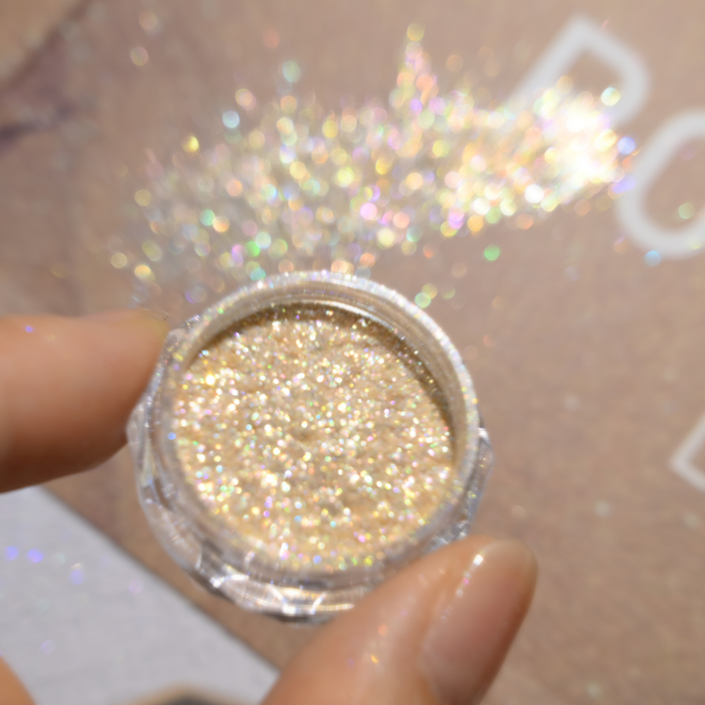 Nail Glitter Chrome - Poudre à ongles opale dorée Super