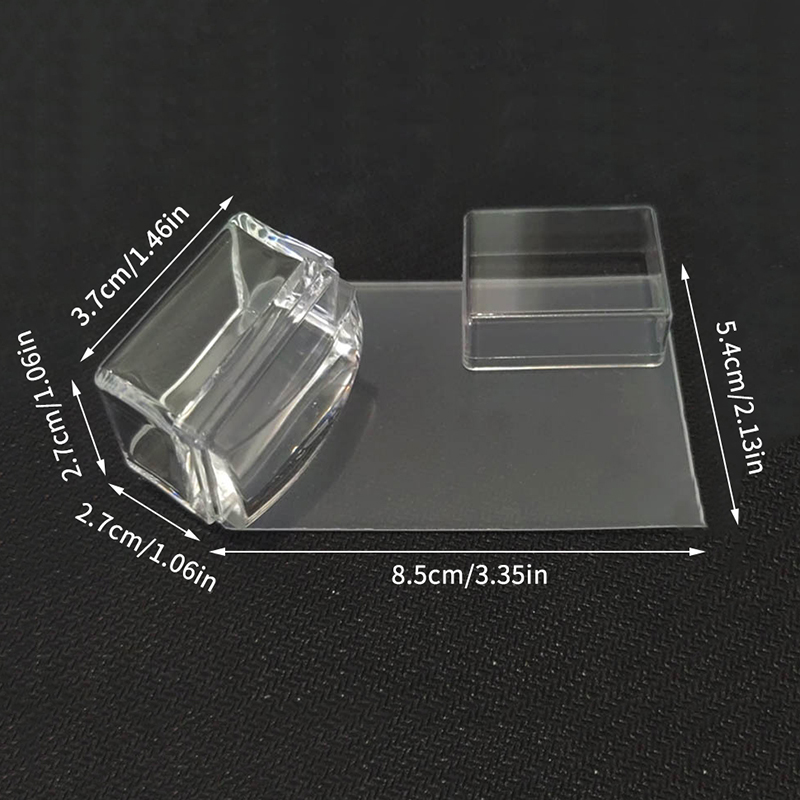 Nail Art Jelly - ⭐ Tampon de stamping transparent rectangulaire