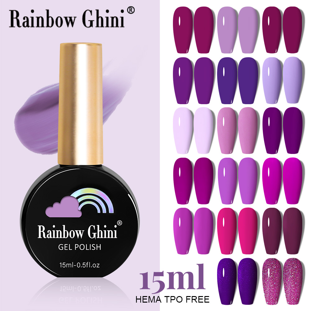 Nail Art Rainbow - RG 15ml 17 couleurs série violette