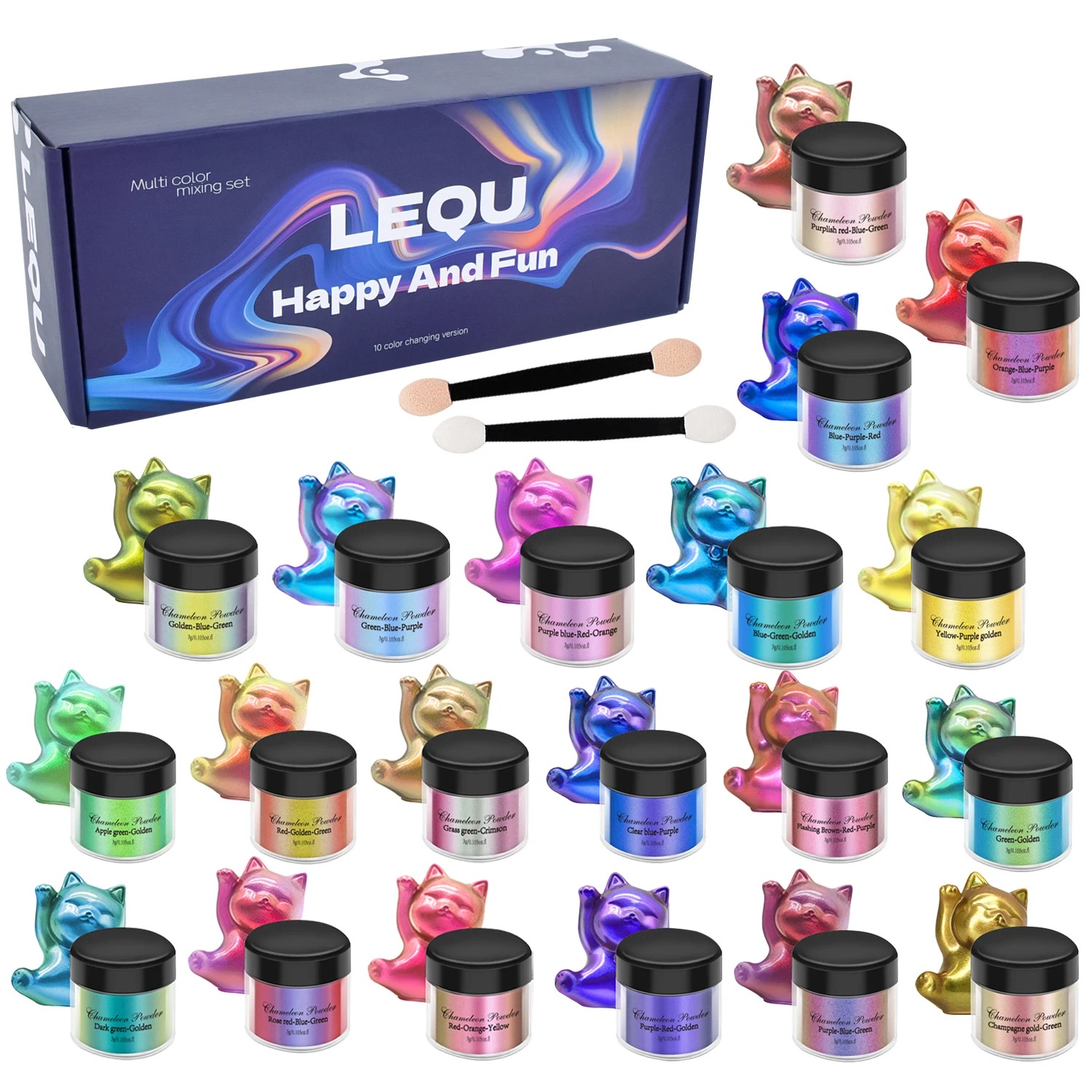 Nail Glitter Chrome - Un ensemble de poudre de chrome