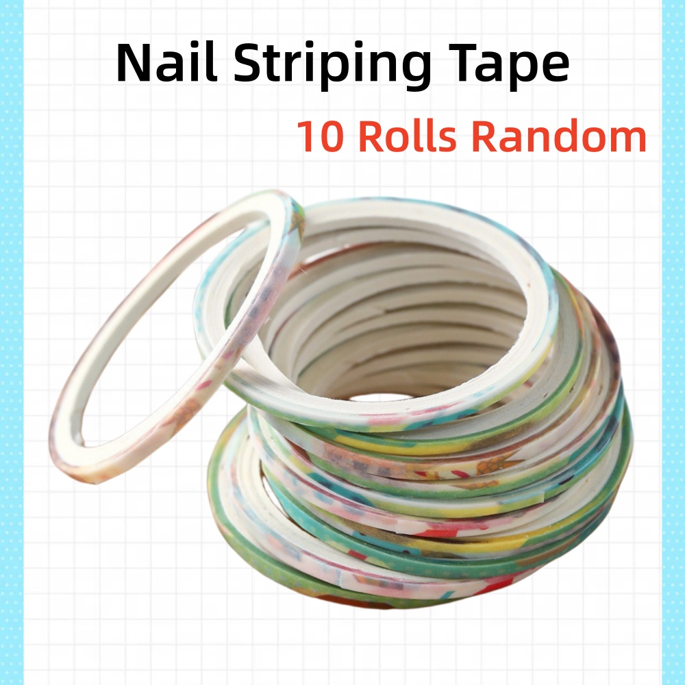 Striping Tape Nail - Lot de 10 rouleaux de ruban