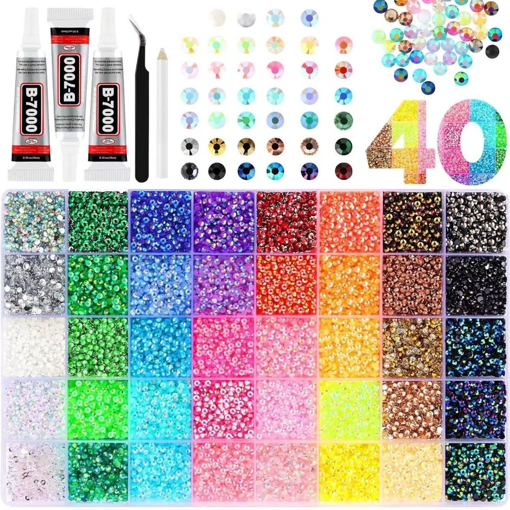 Nail Art Jelly - Kit de strass en résine multicolore