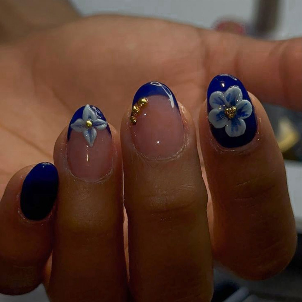 Nail Art Oval - 24 autocollants pour ongles en gel