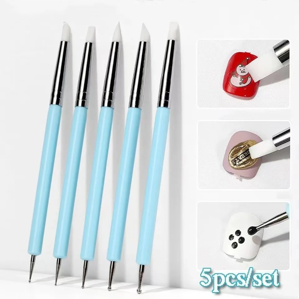 Nail Fan Brush - Lot de 5 outils de sculpture
