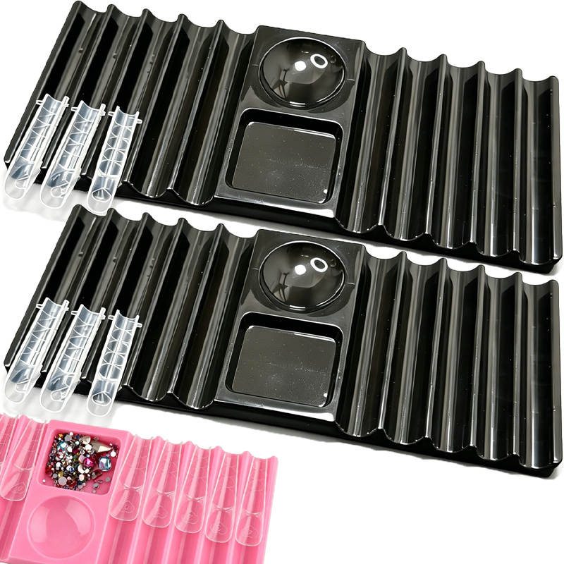 Nail Fan Brush - Palette à ongles réutilisable avec support
