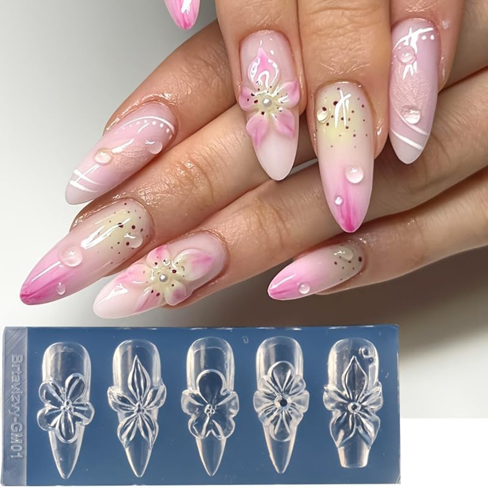 Nail Art Elegant - Moules en silicone 3D pour nail