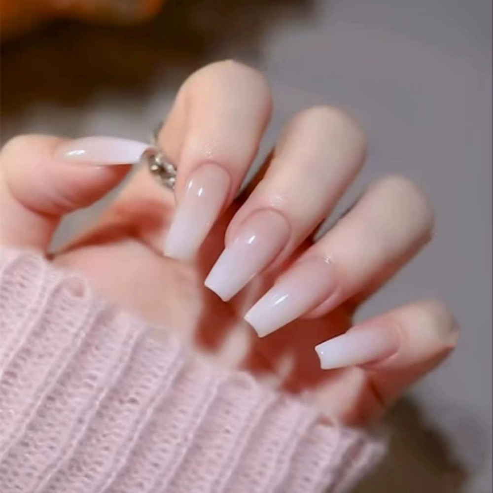 Nail Art Jelly - 24 pièces/boîte Faux ongles longs forme