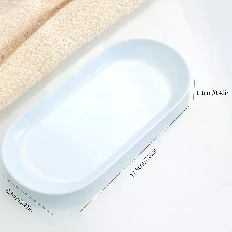 Nail Art Oval - Plateau de rangement cosmétique en plastique,