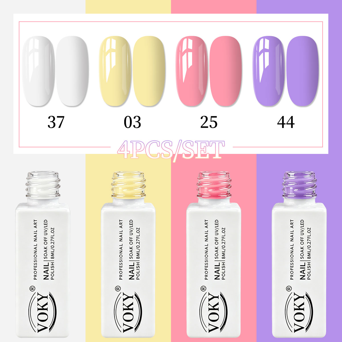 Nail Art Elegant - Ensemble de 4 vernis à ongles