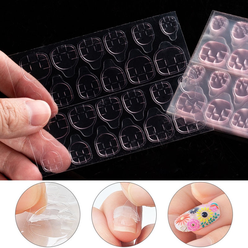 Nail Art Jelly - Autocollants de colle pour ongles Double