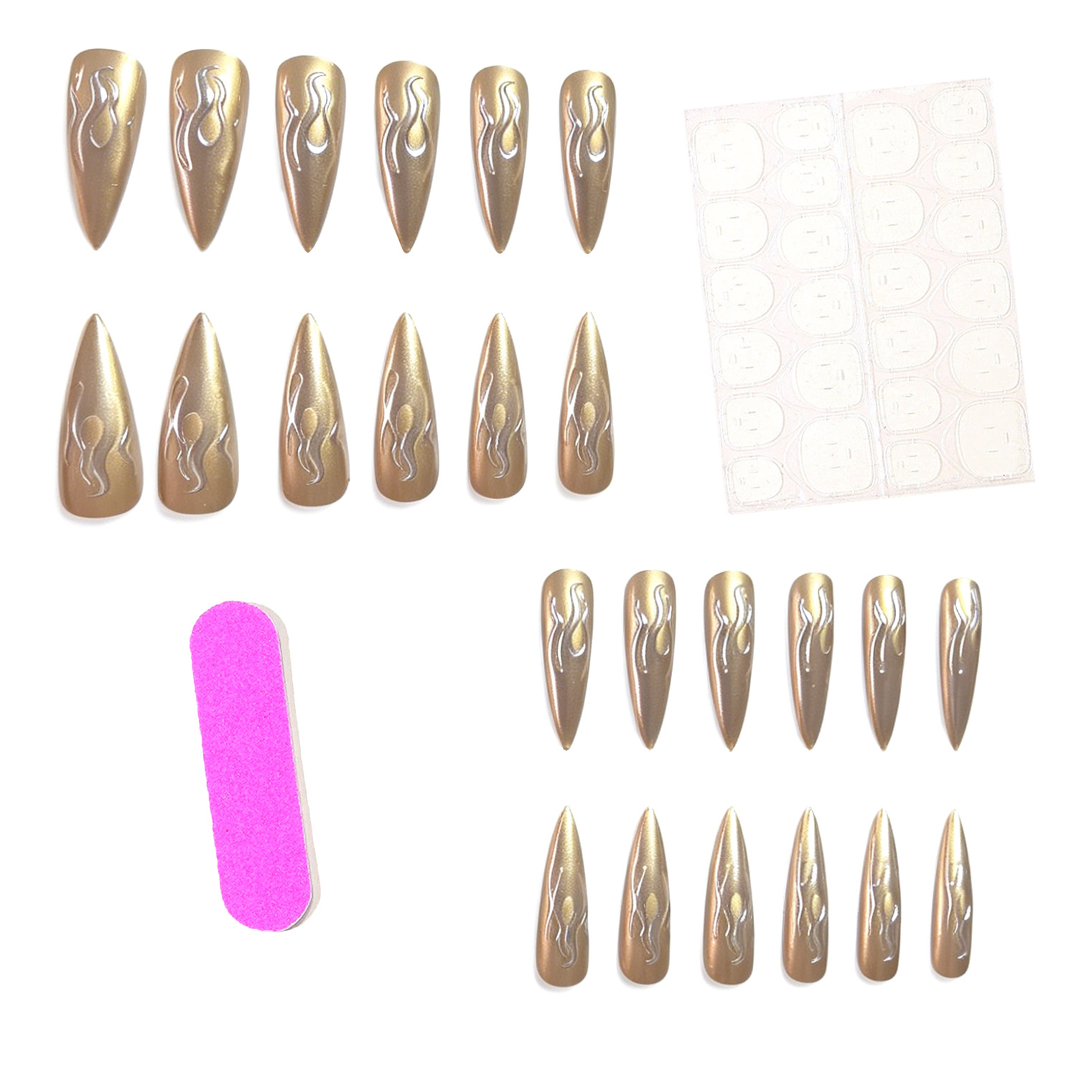 24 faux ongles 3D effet miroir - Nail Glitter Chrome avis et prix