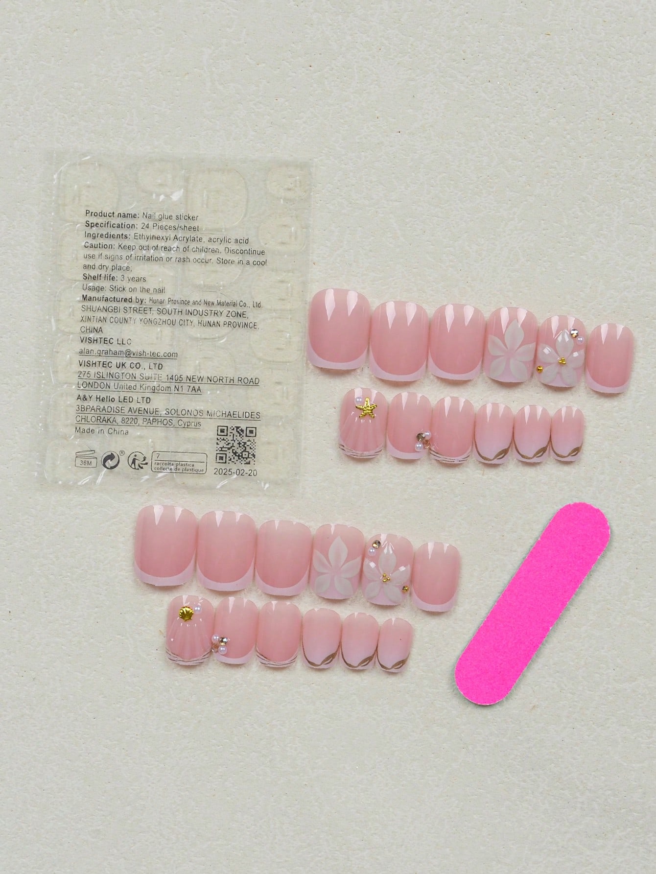 24 faux ongles carrés courts b - Nail Art Jelly avis et prix