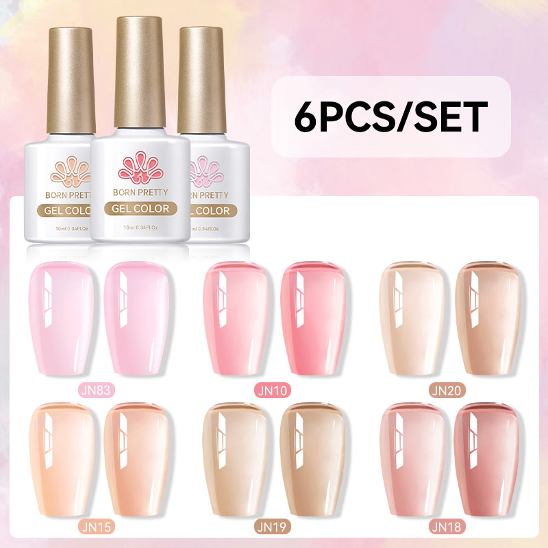 BORN PRETTY6Pcs 10ML ensemble  - Nail Art Jelly avis et prix