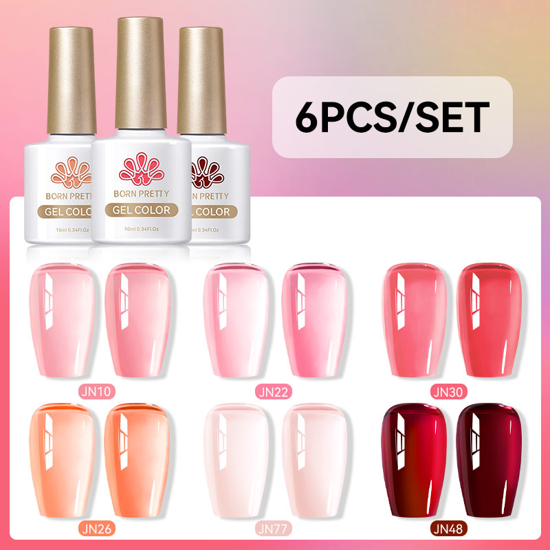 BORN PRETTY6Pcs 10ML ensemble  - Nail Art Jelly avis et prix