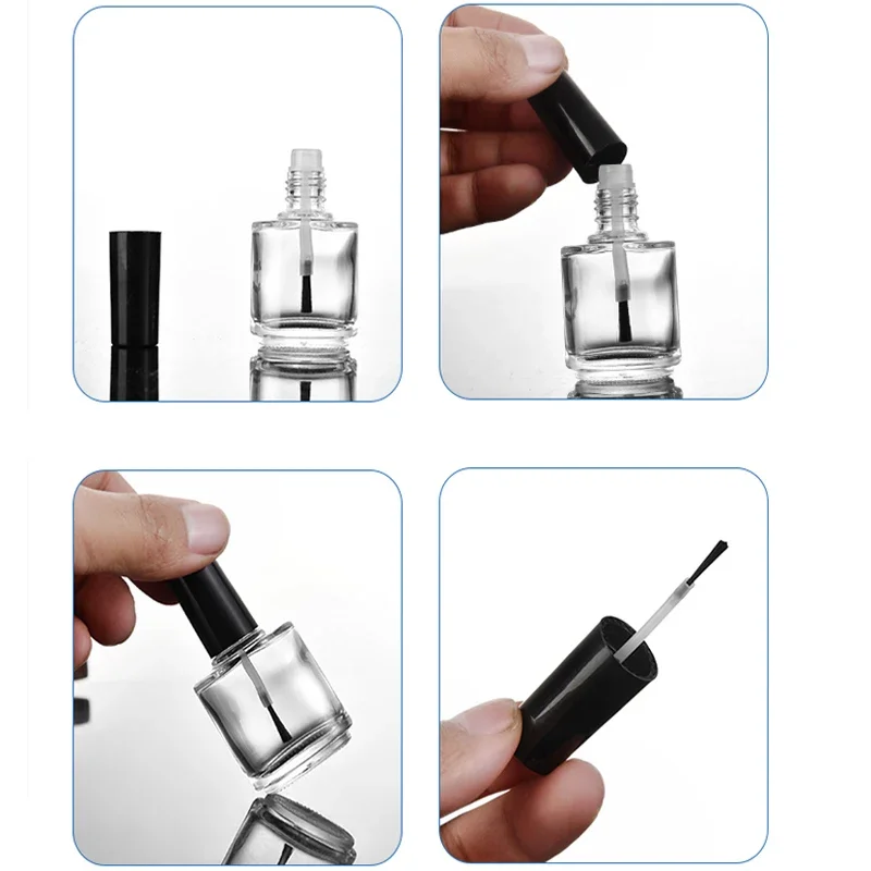 Mini bouteilles vides de verni - Nail Fan Brush avis et prix