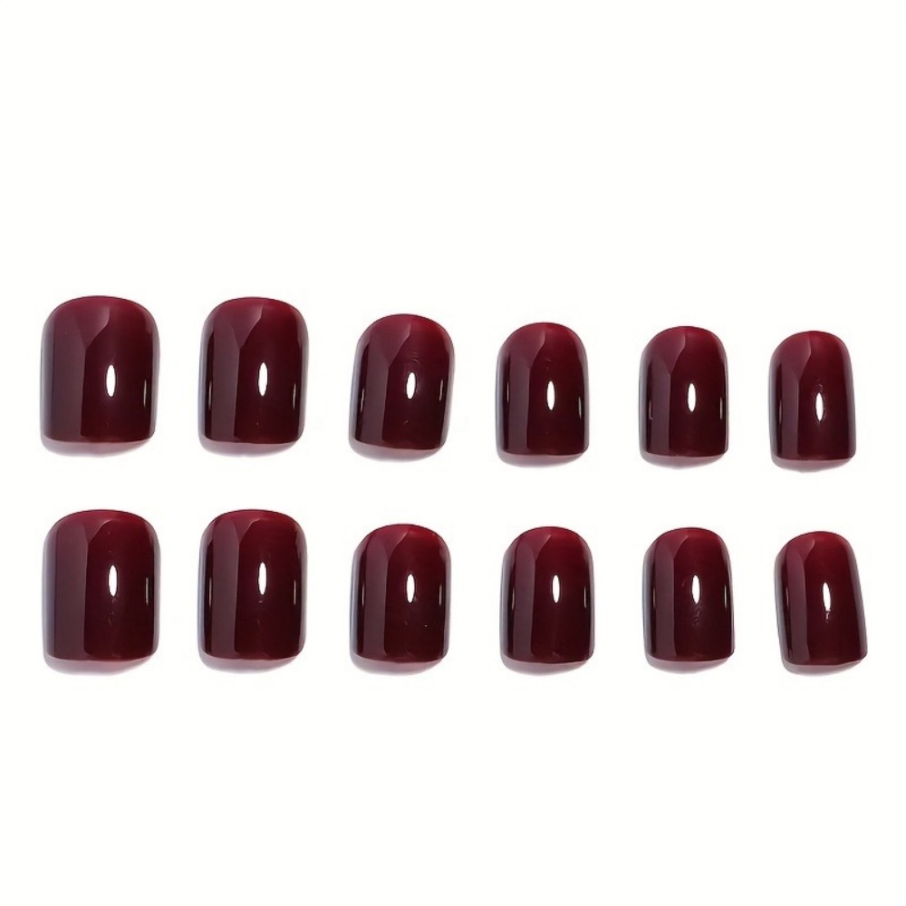 Ensemble de 24 faux ongles œil - Nail Art Red Wine Cat Eye avis et prix