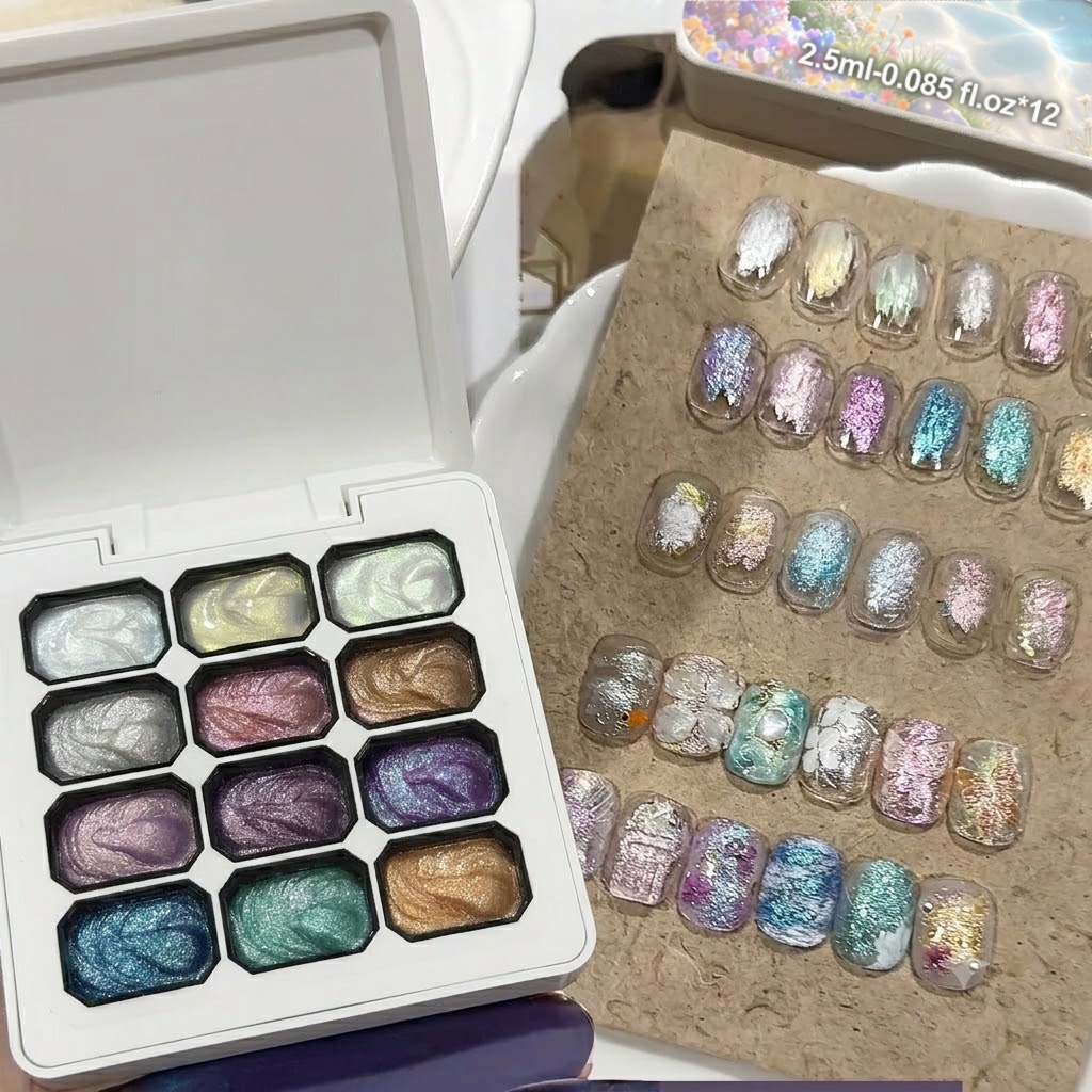 Ensemble de gel à ongles solid - Nail Glitter Chrome avis et prix
