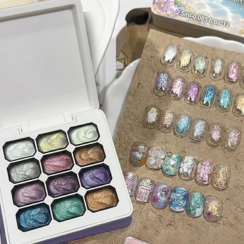 Ensemble de gel à ongles solid - Nail Glitter Chrome avis et prix