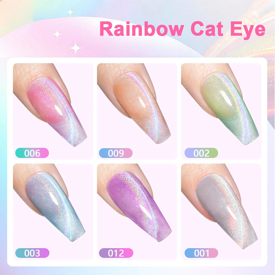 QAZIXU 1/6 Pièces Kit de Verni - Nail Art Rainbow avis et prix