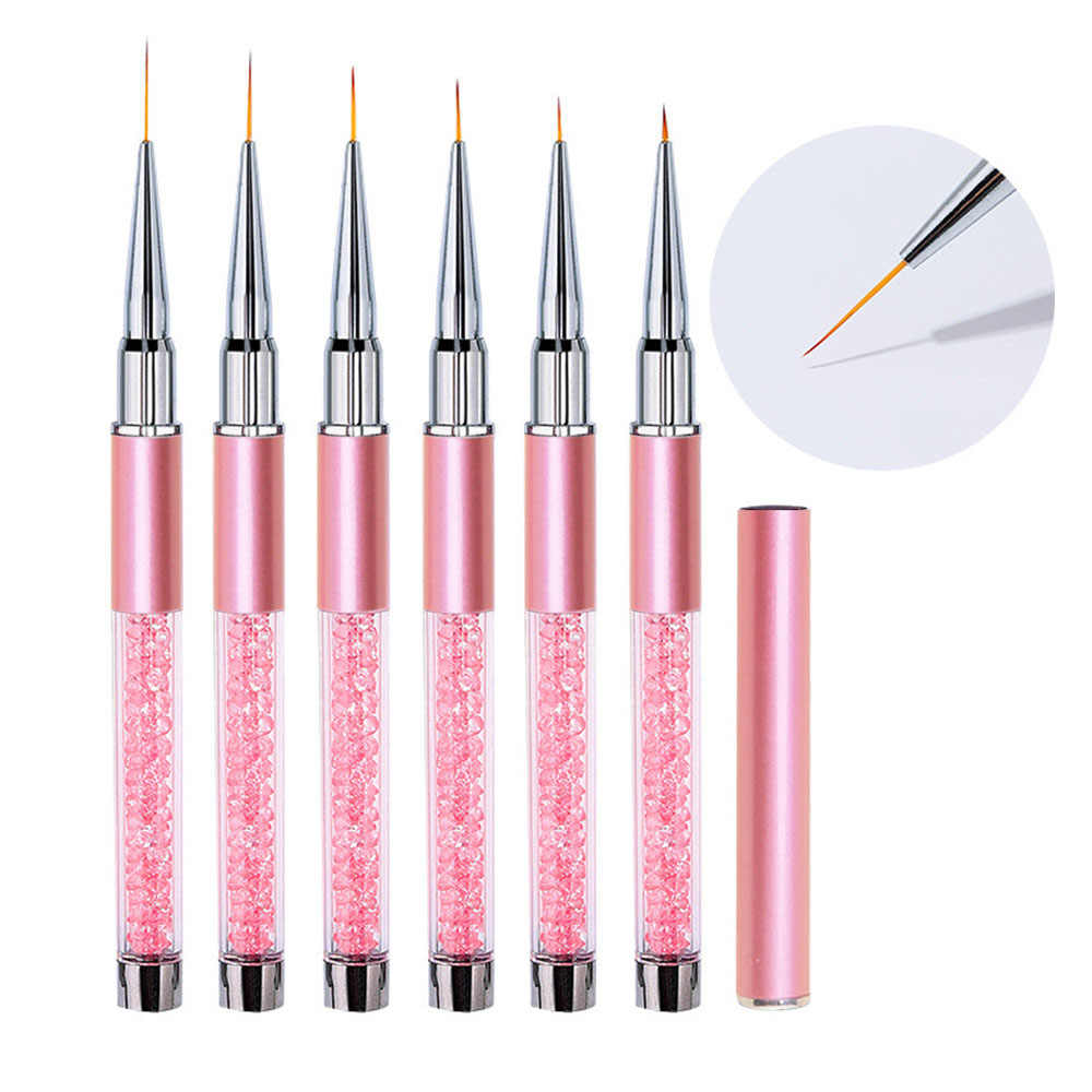 Lot de 6 stylos de nail art en - Nail Fan Brush avis et prix