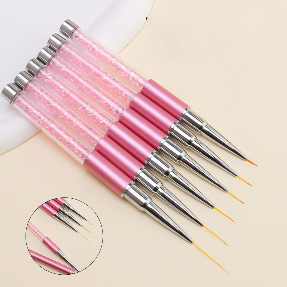 Lot de 6 stylos de nail art en - Nail Fan Brush avis et prix