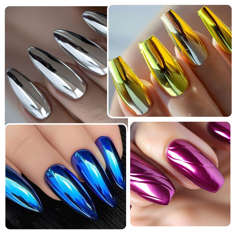 Poudre miroir métallique or ar - Nail Glitter Chrome avis et prix