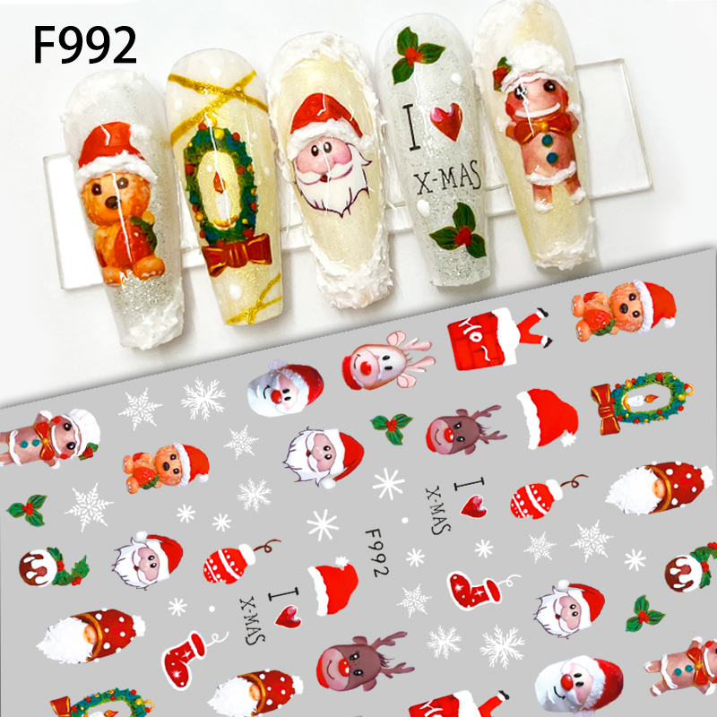 Autocollants 3D pour Nail Art, - Nail Art Xmas 2025 avis et prix