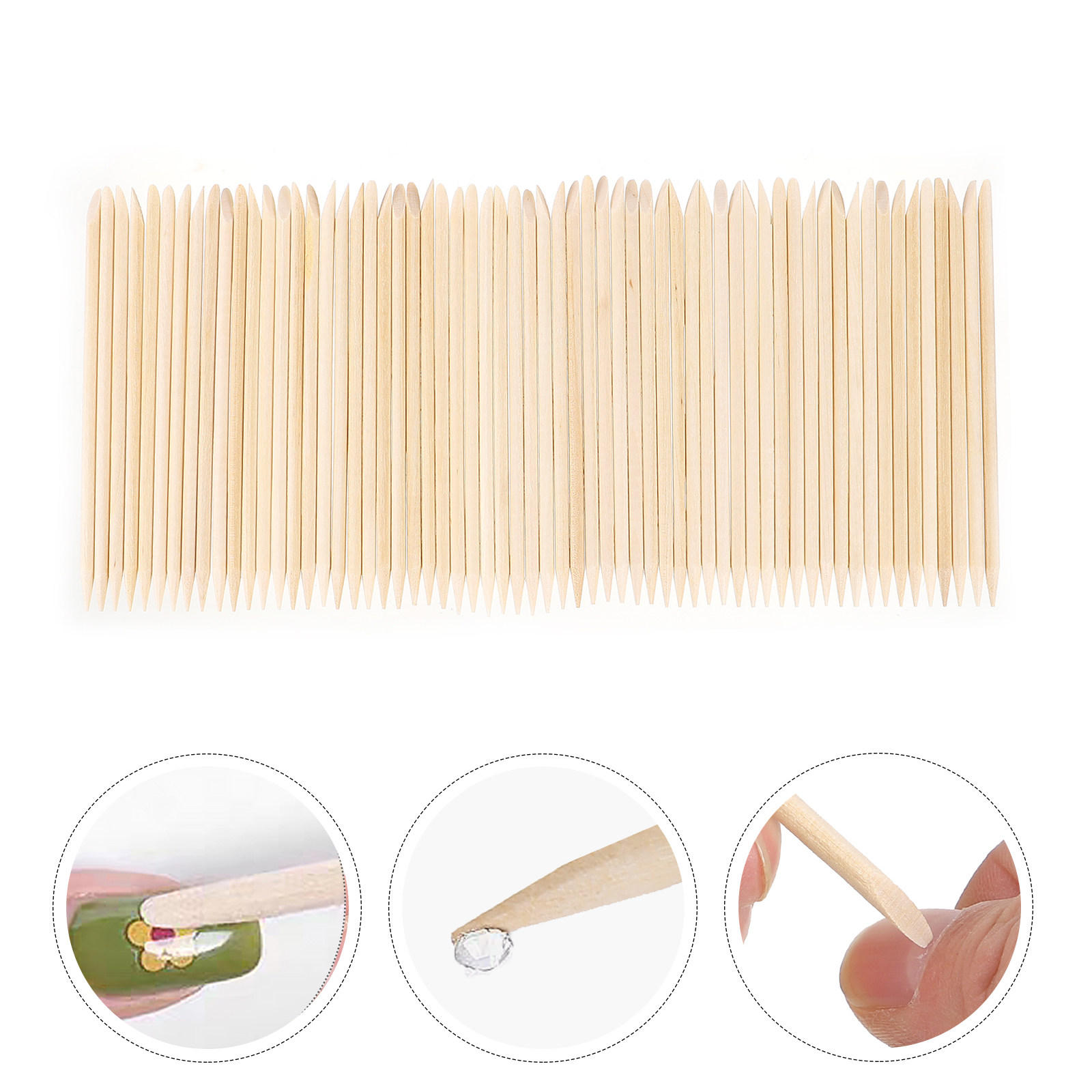 200 bâtonnets en bois orange d - Nail Art Natural avis et prix