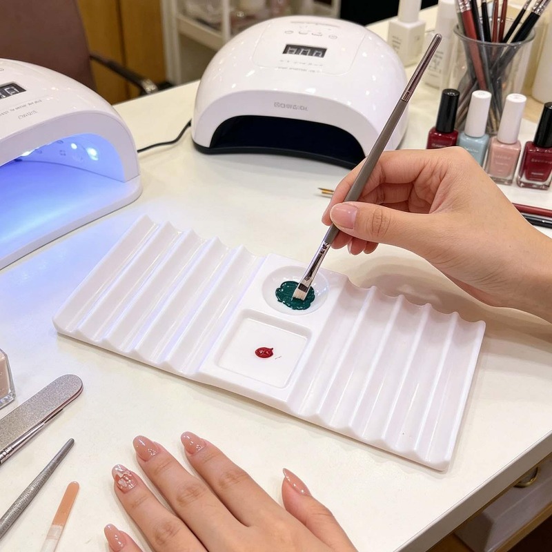Palette à ongles réutilisable  - Nail Fan Brush avis et prix