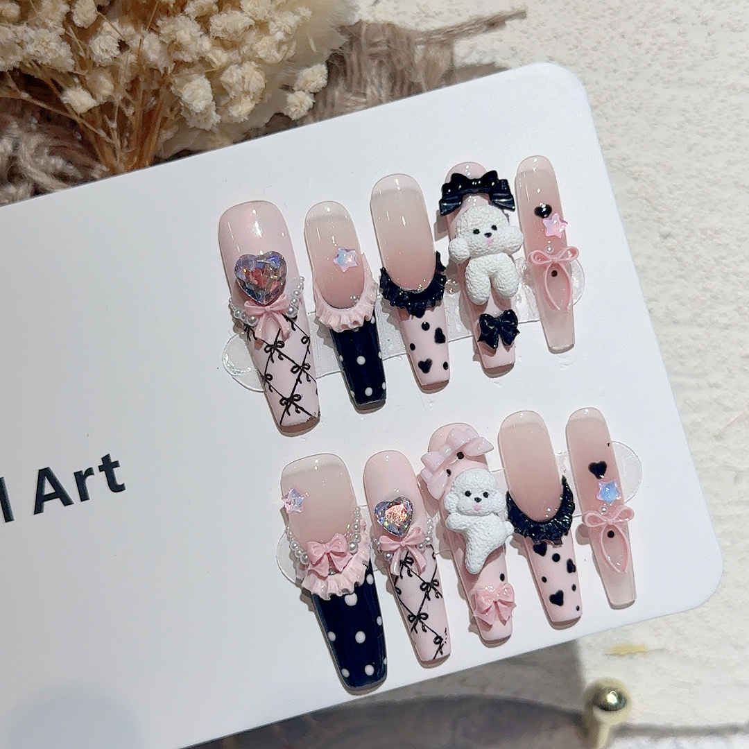 10 pièces dentelle noire à poi - Nail Art Wedding avis et prix