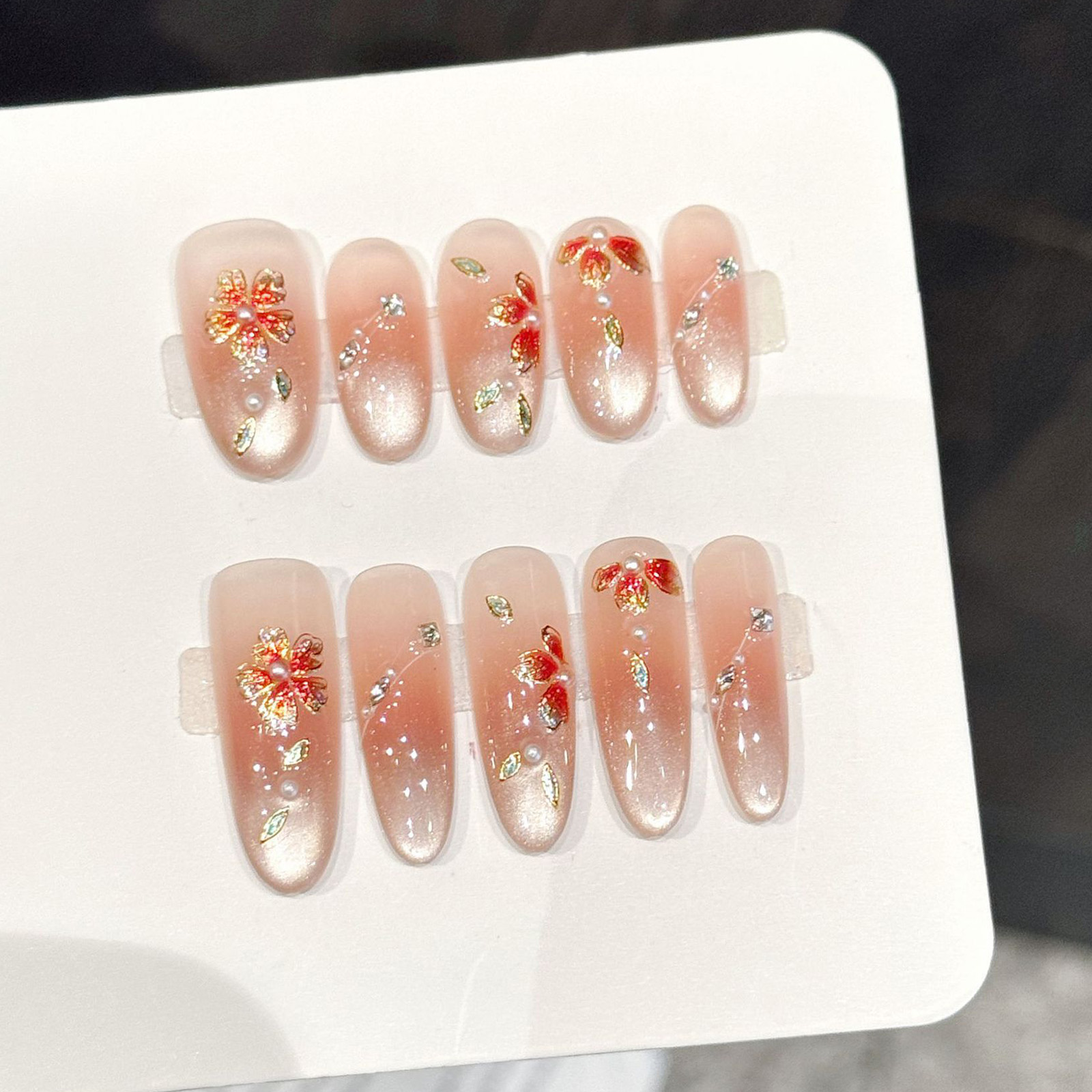 10 pièces faux ongles faits à  - Nail Art Oval avis et prix