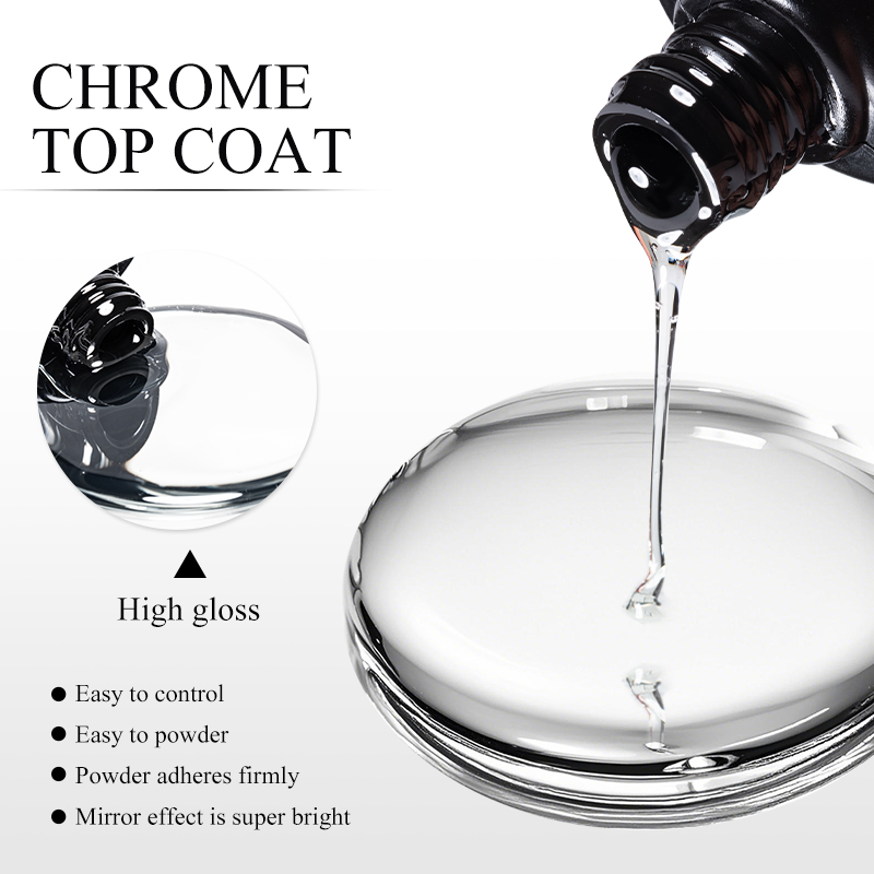 Top Coat Chrome 7ML pour Effet - Nail Glitter Chrome avis et prix